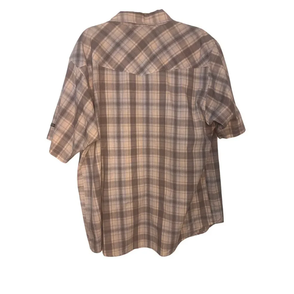 Dickies Plaid Brown Collared‎ shirt
